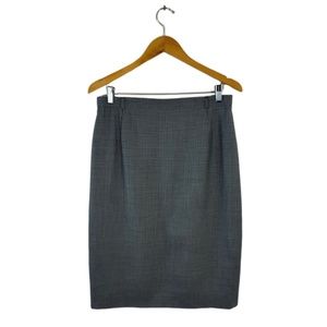 Vintage Escada Houndstooth Wool/Silk Pencil Skirt - size 42